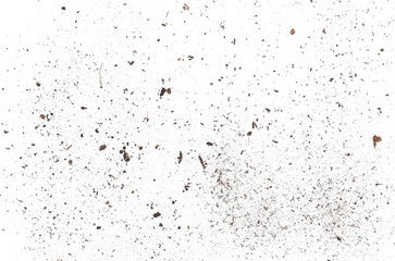 Dust isolated on white background, with clipping path