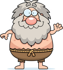 Cartoon Hermit Waving