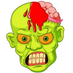  Zombie head cartoon