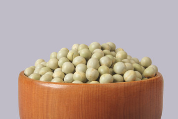 Indian Green Peas with Wooden Scoop