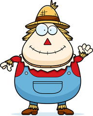 Cartoon Scarecrow Waving