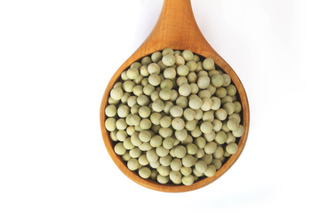 Indian Green Peas with Wooden Scoop