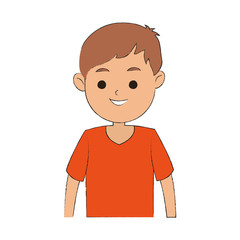 happy boy cartoon icon image vector illustration design