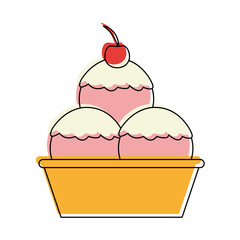 ice cream cone icon image vector illustration design