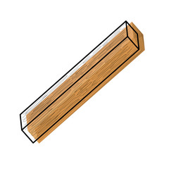 wooden stick icon over white background vector illustration