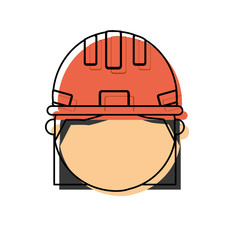 woman with safety helmet icon over white background colorful design vector illustration