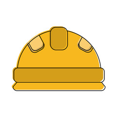 industrial helmet construction related icon image vector illustration design