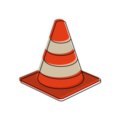 traffic cone icon image vector illustration design