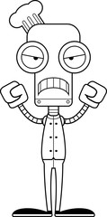 Fototapeta premium Cartoon Angry Chef Robot