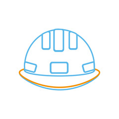 safety helmet icon over white background vector illustration