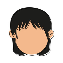 happy faceless woman icon image vector illustration design