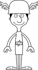 Cartoon Smiling Hermes Man