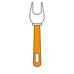 hand holding fork icon image vector illustration design