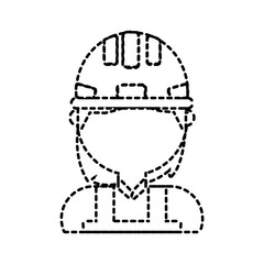 woman with safety helmet icon over white background vector illustration