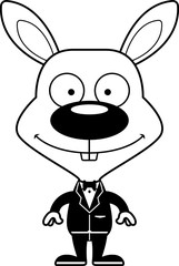 Cartoon Smiling Groom Bunny