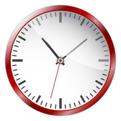 Large and detailed vector of a clock on white background