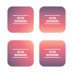 Vector design elements, trendy colorful gradient background set, collection.
