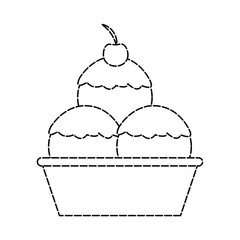 ice cream cone icon image vector illustration design