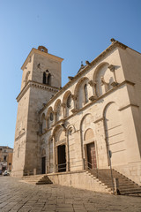 Fototapeta na wymiar Facade of Benevento Cathedral (Italy)