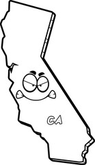 Cartoon Angry California