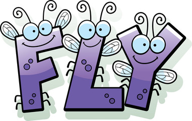 Cartoon Fly Text