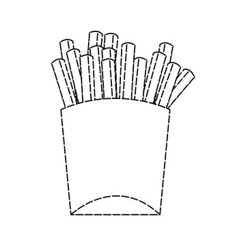 french fries fast food icon image vector illustration design