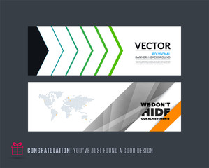 Abstract vector set of modern horizontal website banners