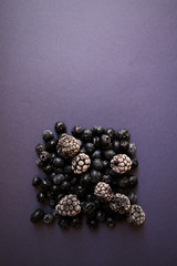Blueberries and blackberries
