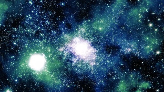 Space 2287: Traveling through star fields in space (Loop).
