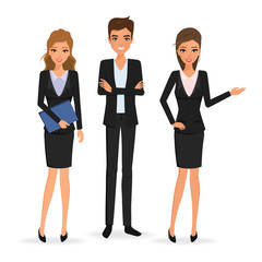 Business people teamwork character.