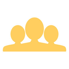 People, group, team icon. Silhouette vector sign