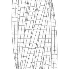 Low poly truss structure wireframe mesh background. Scinece and tech vector illustration.