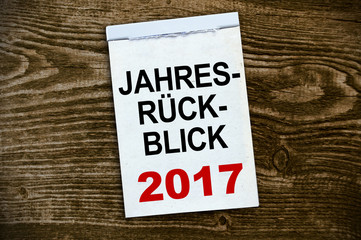 Kalender mit Jahresrückblick 2017