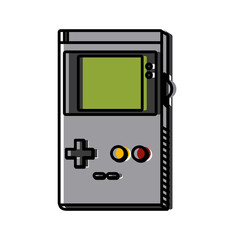Portable videogame console icon vector illustration graphic design