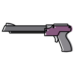 Videogame gun pistol icon vector illustration graphic design
