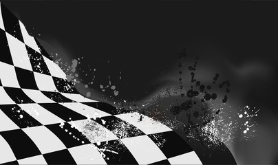 checkered flag background vector race design - 171475723