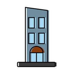 Obraz na płótnie Canvas Building tower isolated icon vector illustration graphic design