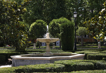 Sabatini gardens in Madrid. Spain