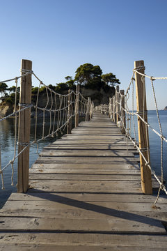 Wooden bridge to Cameo island in Zakynthos © Sebastian Studio