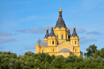 Fototapeta na wymiar Alexander Nevsky Cathedral in Nizhny Novgorod