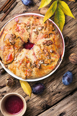strudel with plum
