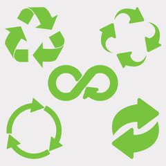Green recycle icon