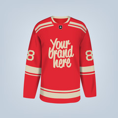 Obraz premium Vector illustration of hockey team jersey template