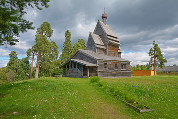 Wooden Church of Saint George. Rodionovo. Leningrad region