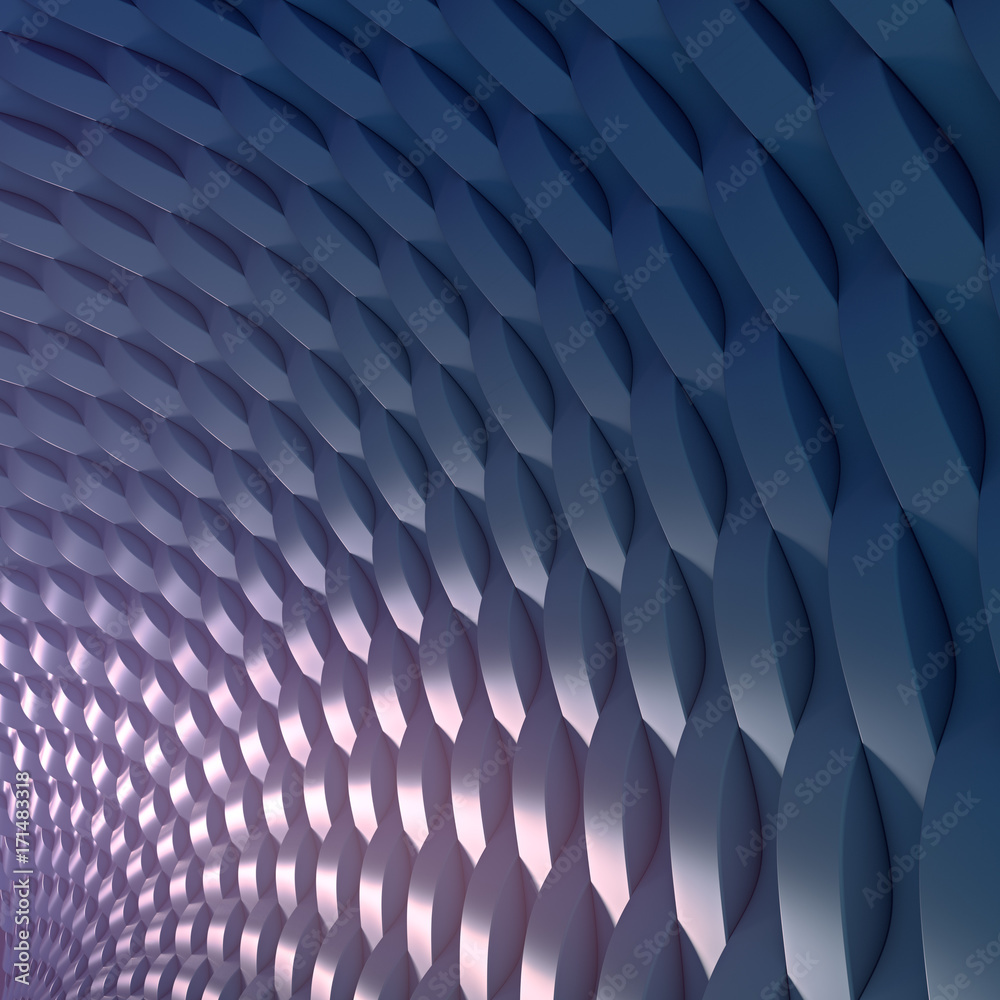 Aufkleber Blue texture surface pattern. 3d rendering