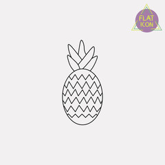 pineapple line icon