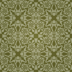 Seamless green abstract pattern. Vector illustration