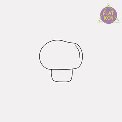 mushroom line icon