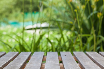 Wooden table. Background. Warm weather. Summer. For your design.