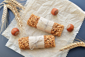 muesli bars with filbert nuts